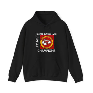 SUPER BOWL LVIII KC CHAMPS Unisex Heavy Blend™ Hooded Sweatshirt