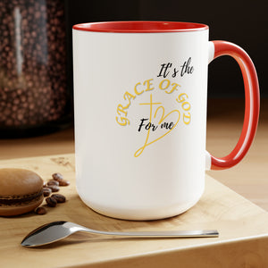 Grace of God Two-Tone Coffee Mugs, 15oz