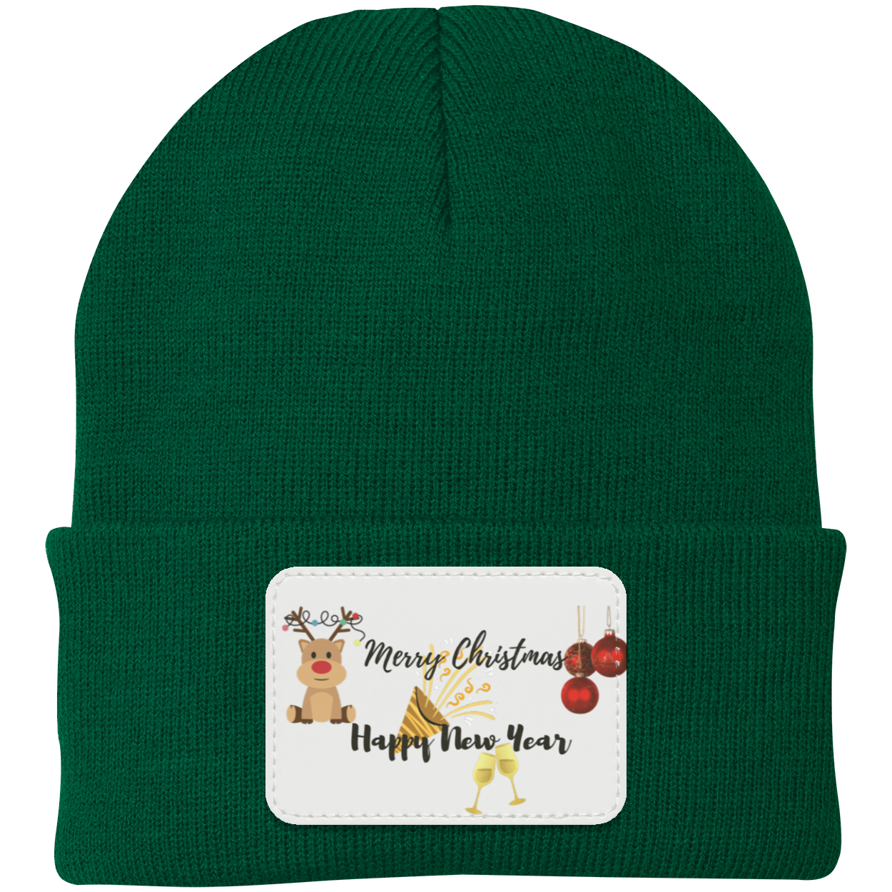 Merry Christmas Knit Cap - Patch