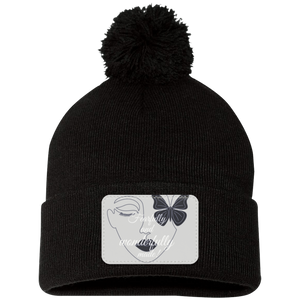 Hat |  Fearfully and wonderfully made!  102923 (1) Gracefully Made Pom Pom Knit Cap - Patch