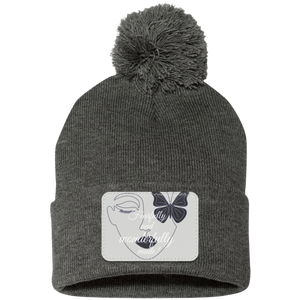 Hat |  Fearfully and wonderfully made!  102923 (1) Gracefully Made Pom Pom Knit Cap - Patch