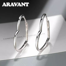 Load image into Gallery viewer, 9.25 Silver Heart Hoop Earring