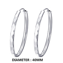 Load image into Gallery viewer, 9.25 Sterling Silver Big Hoop Earrings