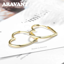 Load image into Gallery viewer, 9.25 Silver Heart Hoop Earring