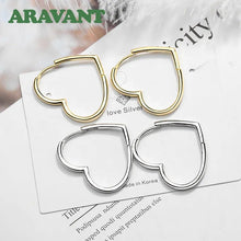 Load image into Gallery viewer, 9.25 Silver Heart Hoop Earring