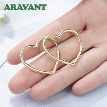 Load image into Gallery viewer, 9.25 Silver Heart Hoop Earring