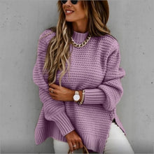 Load image into Gallery viewer, Women Mock Neck Pullover Sweaters