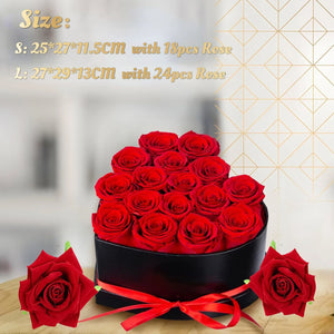 Rose Gift Box Artificial Eternal Rose Bouquet Forever Red Rose Valentine Day Gift Christmas Birthday Wedding