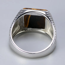 Load image into Gallery viewer, 9.25 Ring With Tiger Eyes Fine Jewelry