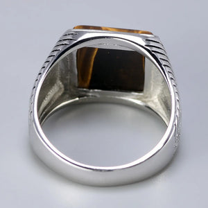 9.25 Ring With Tiger Eyes Fine Jewelry
