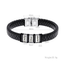 Load image into Gallery viewer, Custom Mens Leather Bracelet™