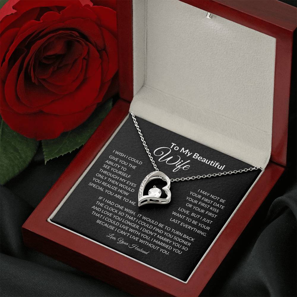 To My Beautiful Wife Forever Love Necklace