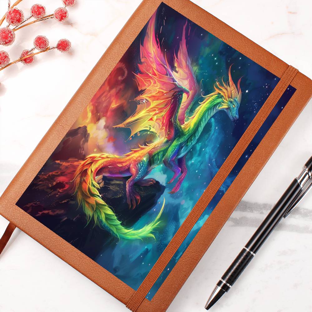 Magical Dragon Graphic Leather Journal