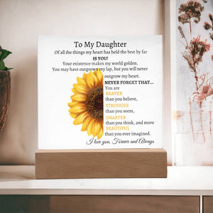 To My Daughter Square Acrylic Plaque